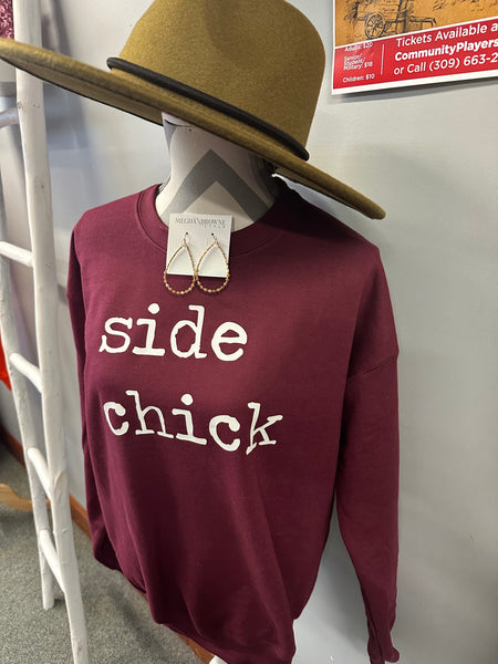 Zoe Creative Fun Thanksgiving Sweatshirt-Side Chick