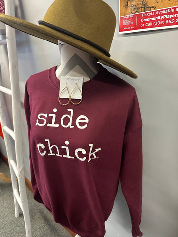 Zoe Creative Fun Thanksgiving Sweatshirt-Side Chick