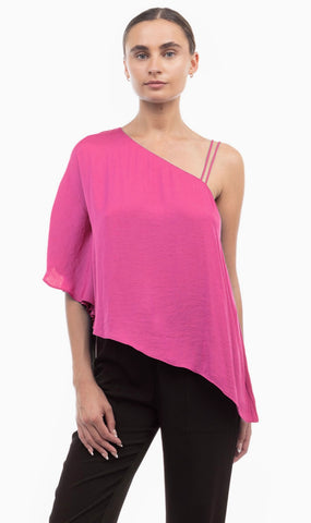 Naked Zebra Flowy One Shoulder Top