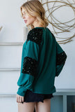 7th Ray Sequin Long Sleeve Top