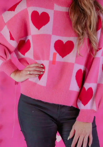 Jess Lea Plus Size Heart Sweater