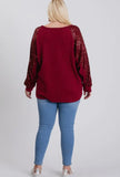 7th Ray Long Sleeve Sequin Top