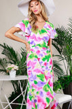 Vine and Love Floral Wrap Dress