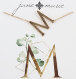 Jane Marie Sideways Initial Necklace