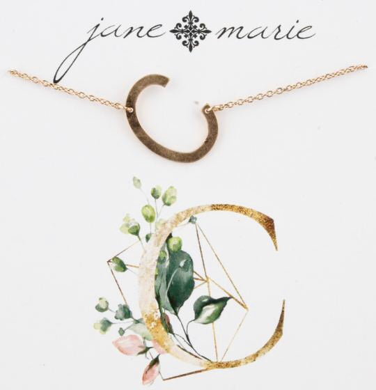 Jane Marie Sideways Initial Necklace