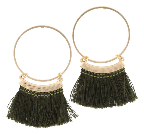 Jane Marie Fringe Hoop Earrings
