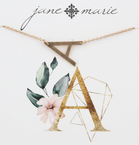 Jane Marie Sideways Initial Necklace