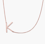 Lauren Lane Rose Gold Initial Necklace