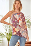 Andree by Unit  Mixed Print One Shoulder Top