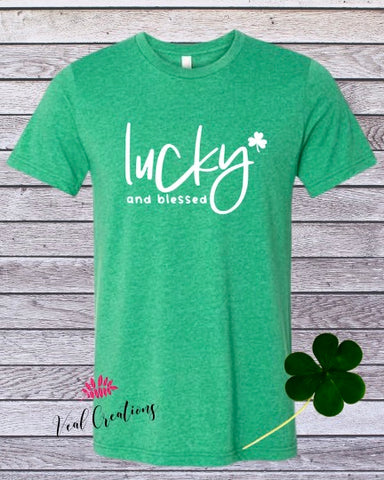 Veal Creations Lucky & Blessed Tee