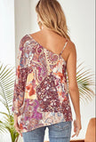 Andree by Unit  Mixed Print One Shoulder Top