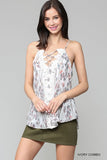 Blu Heaven Floral Criss Cross Cami