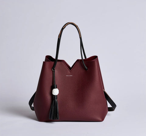 Pixie Mood Vegan Jasmine Tote with Marble Tassel Accent