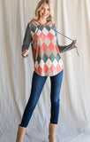 7th Ray Argyle Print Hoodie
