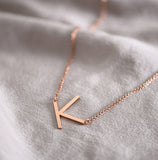 Lauren Lane Rose Gold Initial Necklace