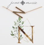 Jane Marie Sideways Initial Necklace