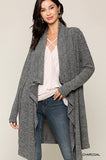 Blu Heaven Grey Shawl Button Cardigan