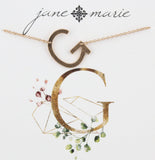 Jane Marie Sideways Initial Necklace