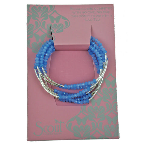 Scout Crystal Wrap Bracelet Necklace-Periwinkle/Silver
