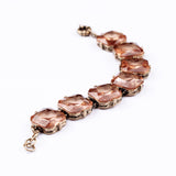 Sparklepop Champagne Pink Gemmed Bracelet