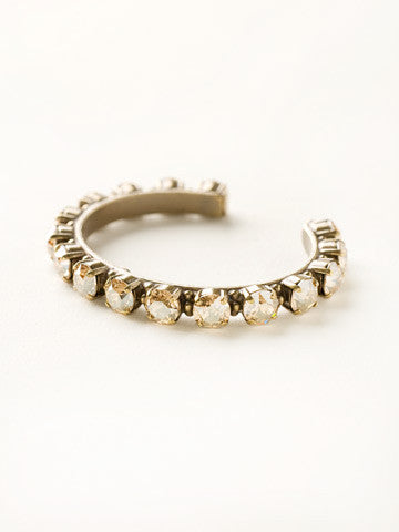 Sorrelli Riveting Romance Champagne Crystal Cuff
